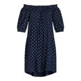thumbnail image 3 of Time and Tru Women's Smocked Neck Off the Shoulder Dress, Sizes XS-XXXL, 3 of 4