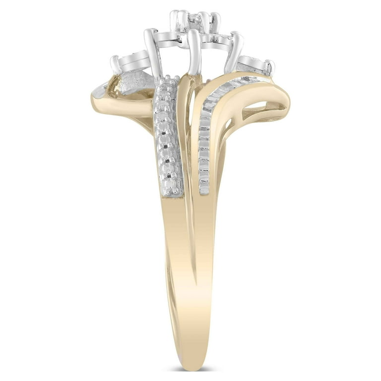 Orecchini A Forma Di Aquilone Con Diamanti Gialli 0.10 Carati - Micro Pavé In Oro