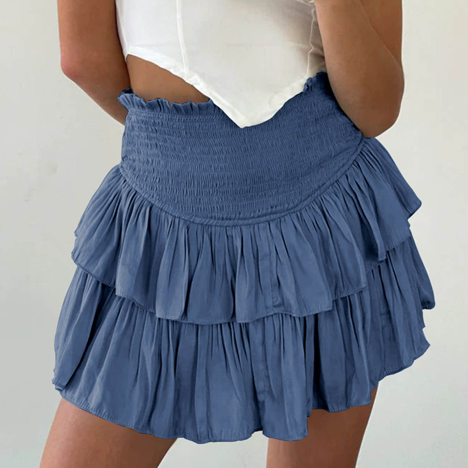 Fsqjgq Tutu Skirt Boho Skirts for Women Jean Skirt Falda