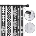 thumbnail image 4 of Blackout Kids Curtains,Black and White Geometric Boho Pattern Childrens Insulated Curtains Set Of 2,Bedroom Essentials,Toddler Room Decor 52x63in(132x160cm), 4 of 5