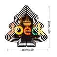 thumbnail image 3 of Metal Hanging Christmas Tree-Shaped Wind Decorations - Festive Garden Spinners with Colorful Chandeliers for Yard Decor, 3 of 7