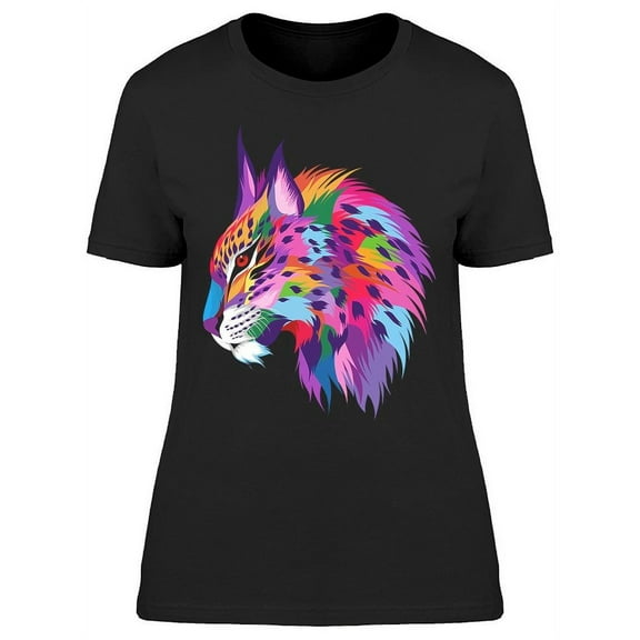 Colorful Leopard Head T-Shirt Women -Image by Shutterstock, Female XX-Large