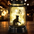thumbnail image 1 of Farol solar Kyoryuger Cat negro para patio, césped y jardín, 1 of 7