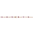 thumbnail image 4 of 18K Rose Gold Plated Silver Red Created Ruby and Pink Created Sapphire and Round White Lab Grown Diamond Tennis Bracelet for Women (3.04 Cttw, Gemstone Birthstone, Oval 6X4MM, 7.25 inches), 4 of 4