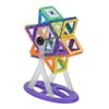 Walfront Kids 95 Piece Clear Multi Colors Mini Magnetic Blocks Magnetic Construction Building Blocks Toy Set Educational STEM Toy Building Set