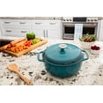 thumbnail image 4 of Lodge Cast Iron 6 Quart Enameled Cast Iron Dutch Oven, Lagoon Green, 4 of 7
