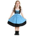 thumbnail image 1 of Ketyyh-chn99 Robe Bébé Filles 1 Pce Robe+1 Pce Tablier Enfants Halloween & Festival Robe Corps Scène pour 14-16 Ans, Bleu, 1 of 4