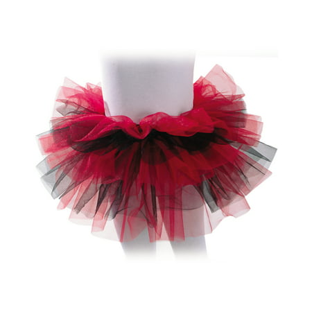 Red Black Girls Ballet Dance Rave Halloween Tutu Petticoat-One Size