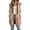 Khaki, variant on Vests for Women Long Hooded Full Zip Sleeveless Loose Fit Two Front Pockets Banded Hem Mid Thigh Solid Color Casual Fall Winter