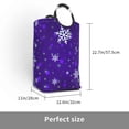 thumbnail image 2 of Xecao Dark Purple Snowflakes for Laundry Basket,Collapsible Large Laundry Hamper,Wash Bag for Laundry Room, Rolling Laundry Basket with Handles, 2 of 5