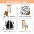 thumbnail image 4 of White Vegetable Pattern Seat Covers for Dining Room Chairs Set Of 4,Stretch Printed Washable Chair Seat Cover with Elastic Ties and Button,Removable Waterproof Couch Cushion Covers, 4 of 6