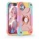 thumbnail image 1 of Compatible con iPhone 16 Funda de 6.1 pulgadas con soporte de anillo, protección contra caídas de grado militar, carcasa resistente de cuerpo completo, funda protectora duradera 3 en 1 para iPhone 16, 1 of 8