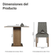 thumbnail image 3 of Juego de Comedor Madesa Livia Mesa con Tablero de Madera 4 Sillas Marrón/Gris/Plata, 3 of 11