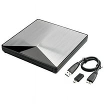 USB3.0 Bluray Drive External CD DVD Burner Type-C CD DVD Player Supports 3D for Laptop Desktop ,Easy to Operate
