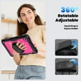 thumbnail image 6 of For Samsung Galaxy Tab A9 Case 8.7 inch, 360 Rotating Shockproof Cover with Stand, Screen Protector, Shoulder Strap (2023, SM-X110/X115/X117), Rose PC, 6 of 7