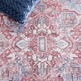 thumbnail image 6 of SAFAVIEH Serapi Adelaide Oriental Machine Washable Area Rug, Blue/Rust, 6'7" x 6'7" Round, 6 of 8