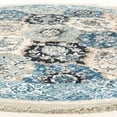 thumbnail image 4 of Alfa Rich 5x5 Area Rugs, Ultra-Thin Boho Blue Cream Rug, Non-Slip Machine Washable, Easy Clean, Pet Friendly 5' Round Rug, 4 of 5