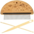 thumbnail image 3 of Masteelf Wooden and Steel Loom Comb Set with Crochet Hook and Needle for DIY Tapestry Making Assorted Color, 3 of 8