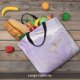 thumbnail image 5 of Easygdp Lavender Glitter Foil Stripes Bolsa Tote para Mujer, Bolso de Hombro para Trabajo, Playa, Viajes, Compras y Supermercado, 5 of 7