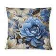 thumbnail image 3 of Designart "Renaissance Florals: Blue Victorian Elegance V" Floral Printed Throw Pillow, 3 of 5