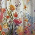 thumbnail image 5 of Orinice Colorful Floral Shower Curtain Bathroom Decoration Spring Summer Floral Shower Curtain Garden Floral Shower Curtain Waterproof Fabric Shower Curtain Set 36x72, 5 of 7
