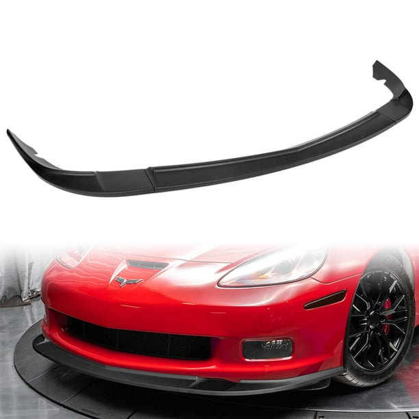 Front Bumper Lip For 2008-2013 Infiniti G37 Coupe - 3-Piece ABS Lip Spoiler Kit (Glossy Black)