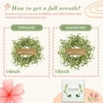 thumbnail image 3 of 18" Spring Wreaths for Front Door with Welcome Sign Summer Wreath, Green Eucalyptus Leaves White Flowers, Artificial Wreath Green Foliage Wreath for Wall Window Farmhouse Party Holiday Home, 3 of 5