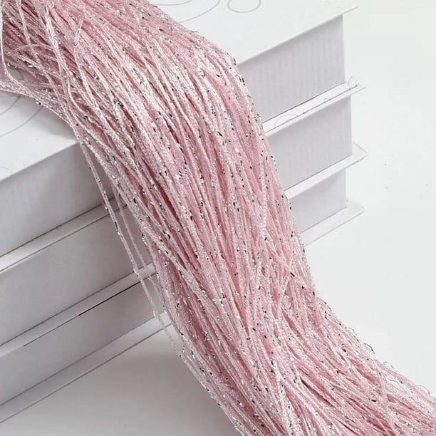 XmhyTop-A Cortinas de hilo para puerta (2 unidades, 100 x 200 cm), estilo bohemio, de poliéster, decorativas, para privacidad del hogar y decoración de fondo, color rosa.