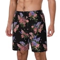 thumbnail image 2 of Uemuo Bouquet Pattern Mens Swim Trunks Quick Dry Board Shorts with Mesh Lining, Stretch Beach Shorts Quick Dry No-Chafing Board Shorts-Medium, 2 of 9