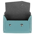 thumbnail image 3 of JAM Leather Snap Business Card Case, 1/Pack, Teal, Angular Flap, 3 of 3