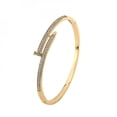 thumbnail image 1 of Pulsera de uñas LIUYMXG 2 piezas Juego Oro Plata con piedras de circonita cúbica, 1 of 5