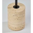 thumbnail image 3 of Adesso Gardner 63" Black & Travertine Decorative Floor Lamp with Black Rope Shade, 3 of 5