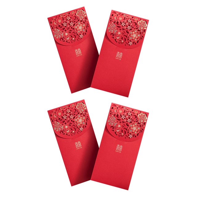 20PCS Chinese Red Envelopes Lucky Money Envelopes Wedding Red Packet for New Year Wedding (7X3.4 In)