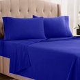 thumbnail image 2 of Empyrean Twin Sheets Set - 110 GSM 4 Piece Bed Sheets for Twin Size Bed, Double Brushed Twin Size Sheets, Soft Bedding Sheets & Pillowcases - Royal Blue, 2 of 4