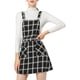 thumbnail image 5 of Vestido de tirantes ajustables de cuadros para mujer INSPIRE CHIC XL en blanco y negro, 5 of 8