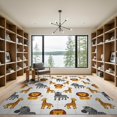 thumbnail image 2 of ODIKA Educational Creature Alphabet Grid With Cheerful Zoo Animal Graphics Low Profile Flatwoven for Great Room, Indoor Open Concept, Large Living, 2 of 7