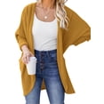 thumbnail image 1 of DYMADE Women Solid Color Long Sleeve Elegant Fashion Cardigan Loose Top, 1 of 4