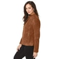 thumbnail image 3 of Jessica London Women's Plus Size Suede Zip-Front Jacket, 3 of 3