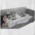 thumbnail image 6 of Your are Stronger than You Think Soft Flannel Fleece Throw Blanket, Inspirational Inscription Greeting Wisdom of Life, Cozy Plush for Indoor and Outdoor Use, 50" x 60", Black and White, by Ambesonne, 6 of 6