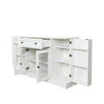 thumbnail image 3 of Montary Buffet Cabinet with Doors, Modern Sideboard with Drawer & Adjustable Shelf, Storage Cabinet for Kitchen, Dining Room, Living Room, White, 3 of 7