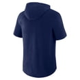 thumbnail image 3 of Men's Fanatics Navy Seattle Mariners Clubhouse Optimal Play Raglan Short Sleeve Pullover Hoodie, 3 of 3