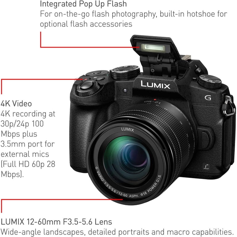 Panasonic Lumix G85 Mirrorless Camera with 12-60mm Lens and