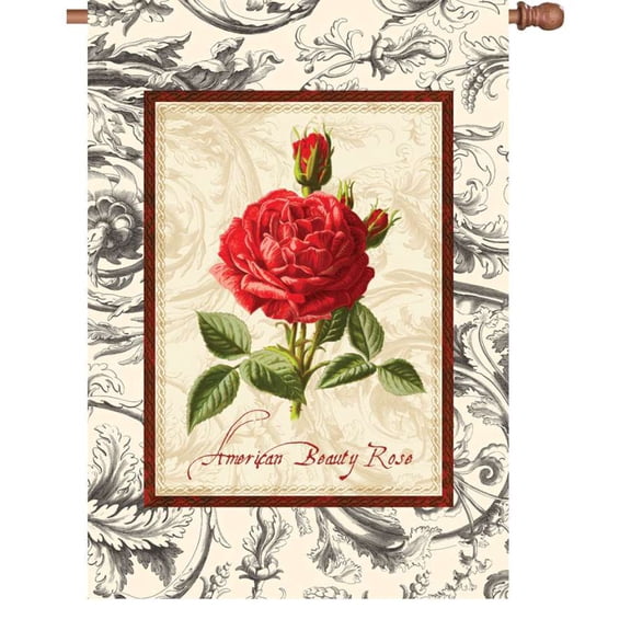 Premier House Size Flag - American Beauty Rose
