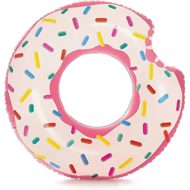 26-27 Doughnut Inflatable Tube Doughnut Swimming Pool Float Inflatable Adult Doughnut Drifting Ring Swimming Pool Party
