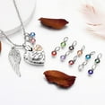 thumbnail image 2 of Dletay Heart Cremation Necklace for Ashes Cremation Jewelry with 12 Birthstones Urn Necklace for Ashes-Your Wings were Ready but My Heart was Not, 2 of 12