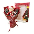 thumbnail image 3 of Lindo ramo de oso de peluche con flores artificiales, regalo creativo para Navidad. s Red, 3 of 9