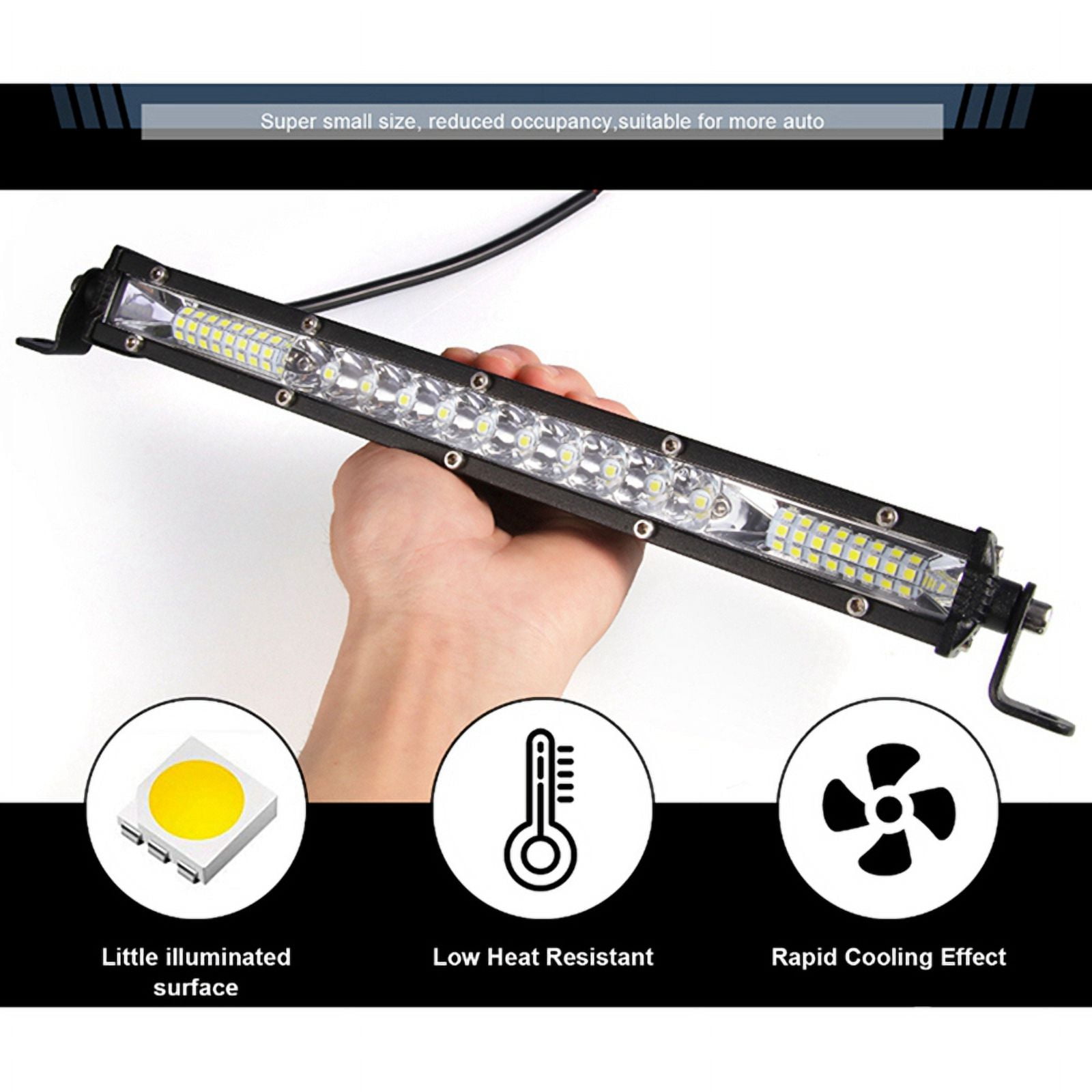 2pcs 12 Inch LED Light Bar LED Work Roof Lights Bar 12V 24V Flood Spot Beam Driving Lamps Offroad SUV Truck,2 x 12 Inch 540W LED Light Bar with Accessory mounting kits,black