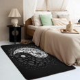 thumbnail image 3 of Tai Chi Rugs for Living Room Bedroom Entryway - Yin and Yang Rug 2x3 - Black and White Carpet for Home Decor - Washable Non Slip Patterned Indoor Small Area Rug - Soft & Low Pile (ZN&776), 3 of 7