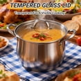 thumbnail image 4 of cisilov Stainless Steel Stock Pot, 8 Quart Induction Cookware with Glass Lid, Nonstick Cooking Pot for Pasta Soup Canning Boiling Simmering, 4 of 6