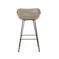 thumbnail image 6 of Pondway Outdoor Wicker and Iron Barstools with Cushion, Set of 2, Mixed Brown and Beige, 6 of 12